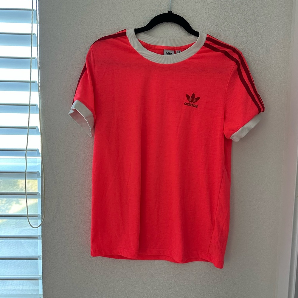 Adidas hot pink tee shirt